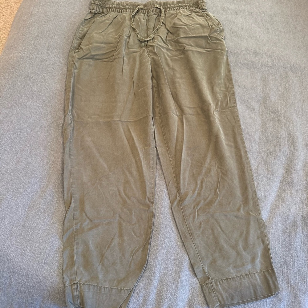 Everlane Green Tie Waist Pants